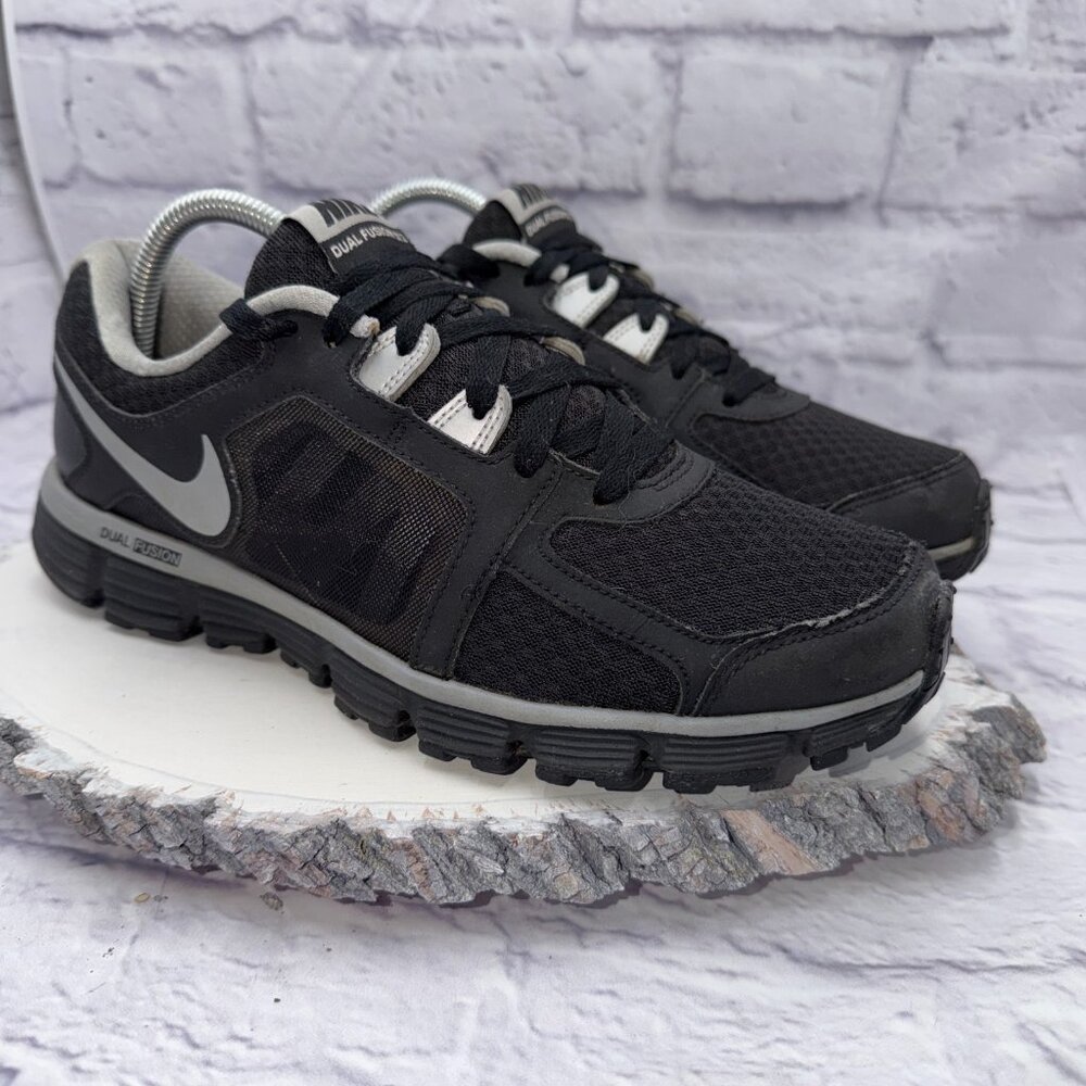 Nike Dual Fusion ST2 Womens Size 9.5 Black Sliver Training Shoes Sneakers - Picture 4 of 11